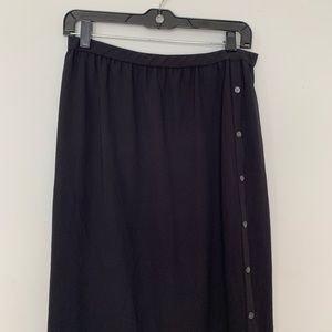 JAMES PERSE Black Side Button Silky Skirt